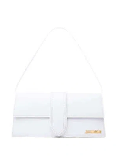 Pre-owned Jacquemus White Leather Le Bambino Long Shoulder Bag