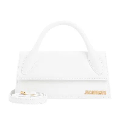 Jacquemus Le Chiquito Long Leather Bag In White