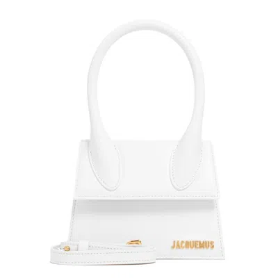 Jacquemus Le Chiquito Moyen Leather Bag In White