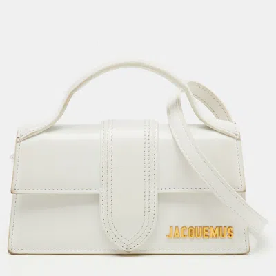 Pre-owned Jacquemus White Leather The Bambino Les Classiques Top Handle Bag