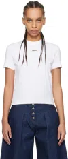 Jacquemus Relaxed Fit Crew-neck T-shirt With Front Print In White