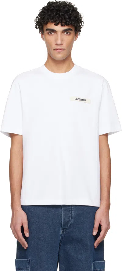 JACQUEMUS WHITE LES CLASSIQUES 'THE GROS GRAIN' T-SHIRT