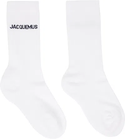 Jacquemus White Les Classiques 'the ' Socks In 100 White