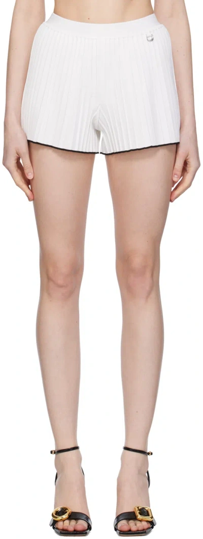 Jacquemus Le Short Pralu Logo Mini Shorts In White