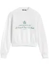Jacquemus White Sweater With Logo Embroidered On The Front And Short Design In Cotton Woman In White