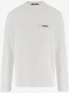 Jacquemus Le Tshirt Gros Grain Cotton Ls  T-shirt In White