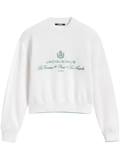 JACQUEMUS WHITE LOGO SWEATSHIRT