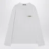 Jacquemus Le Tshirt Gros Grain Cotton Ls  T-shirt In White