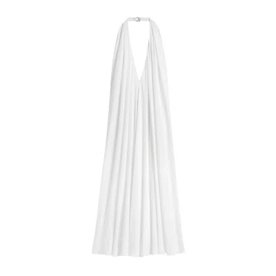 Jacquemus White Maxi Dress With Deep V-neckline