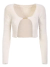 JACQUEMUS WHITE MESH NEVE PULLOVER,c7777ad9-3bbc-eb9e-611b-3cad53307a53