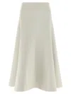 Jacquemus Triangle Midi A-line Skirt High Waist In White
