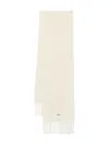 Jacquemus White Mohair Wool Scarves In Neutral