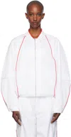 Jacquemus White Nike Edition Nrg Track Jacket In White/university Red