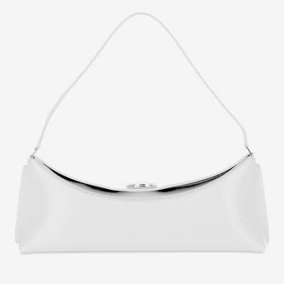 JACQUEMUS WHITE OVALO CLUTCH