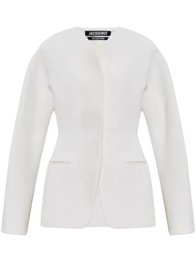 Jacquemus Sculptured Blazer In White