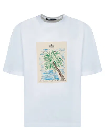 Jacquemus White Oversized T-shirt With Graphic Print