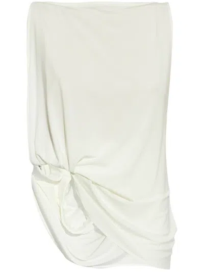Jacquemus White Peplo Top With Cut-out Detail