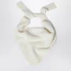 Jacquemus White Scarf With Grosgrain Logo In White