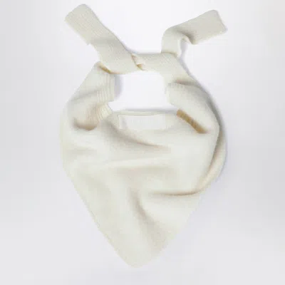 Jacquemus White Scarf With Grosgrain Logo