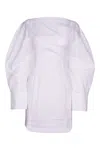 Jacquemus La Casaco Long Sleeve Cotton Shirtdress In White
