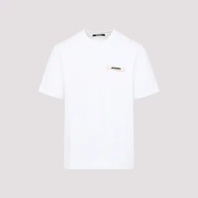 JACQUEMUS WHITE SHORT SLEEVE T-SHIRT