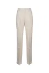 Jacquemus White Slim Fit Pant In Off White