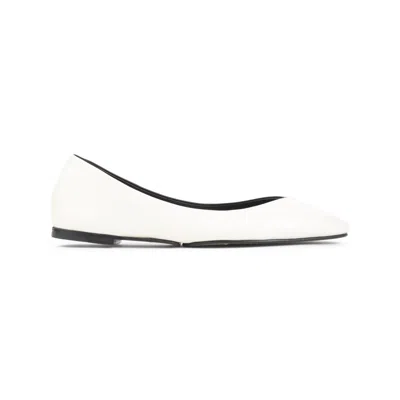 JACQUEMUS WHITE SLIP ON BALLET FLATS