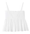 Jacquemus Top Le Haut Traversin White With V-neck And Ruffle Details In Cotton For Women In White