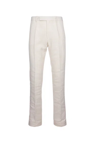 JACQUEMUS WHITE STRAIGHT LEG TROUSER