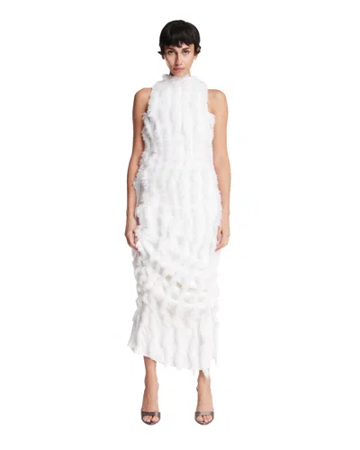 Jacquemus Ruffled Draped Maxi Dress In White