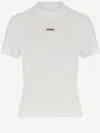 Jacquemus Relaxed Fit Crew-neck T-shirt With Front Print In White