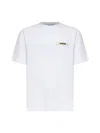 Jacquemus 'le T-shirt Gros Grain' White T-shirt With Logo Patch On The Front In White
