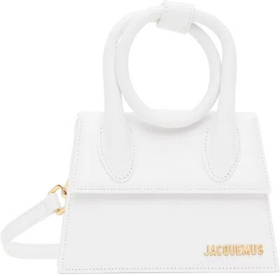 JACQUEMUS WHITE 'THE KNOT CHIQUITO' BAG