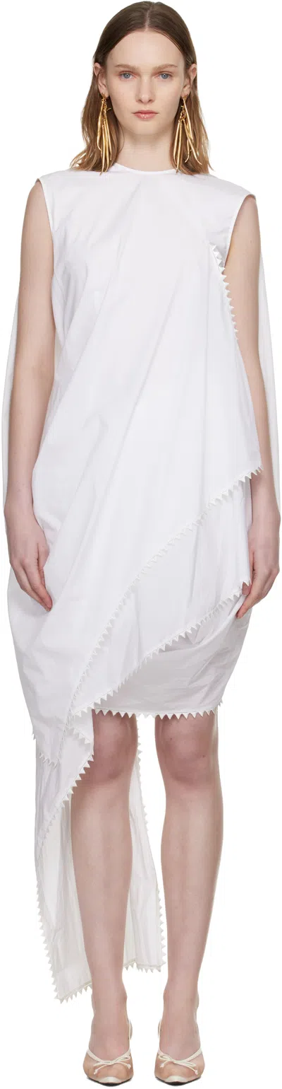 Jacquemus Traversin Cotton-blend Maxi Dress In White