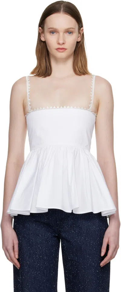 JACQUEMUS WHITE 'THE TRAVERSIN' TOP