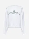 Jacquemus White Sweater With Logo Embroidered On The Front And Short Design In Cotton Woman