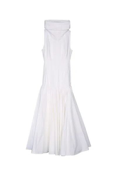 Jacquemus White Triana Sleeveless Midi Dress