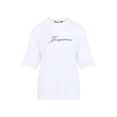 Jacquemus White Tshirt With Logo Print