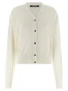 Jacquemus White V-neck Logo Cardigan In Multi