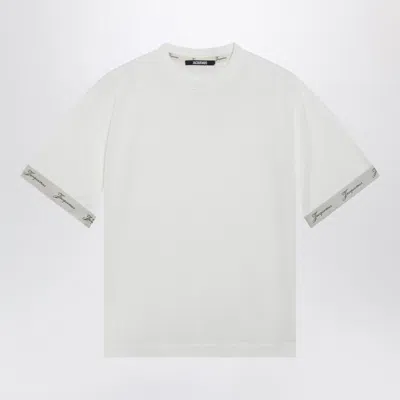 Jacquemus White Ventadou T-shirt In Paper-effect Jersey