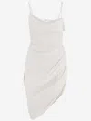 Jacquemus The Saudade Asymmetric Dress In White