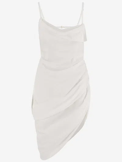 Jacquemus The Saudade Asymmetric Dress In White