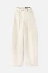 Jacquemus Trousers With Pleated Front And Side Pockets In White
