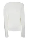 Jacquemus White Wrap-top With Long Sleeves In White