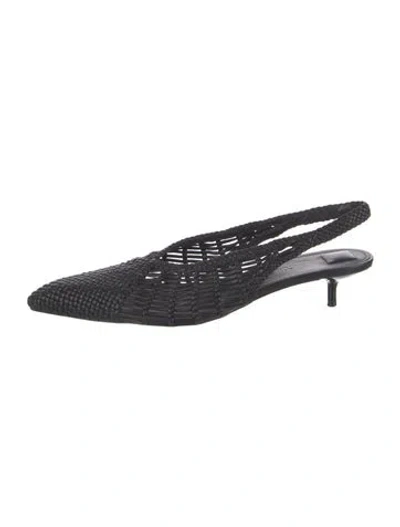 Pre-owned Jacquemus Wicker Slingback Pumps In Multi