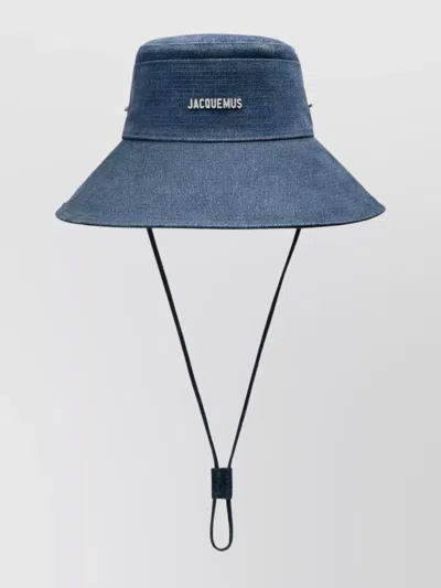JACQUEMUS WIDE BRIM HAT WITH BUTTON AND EYELET