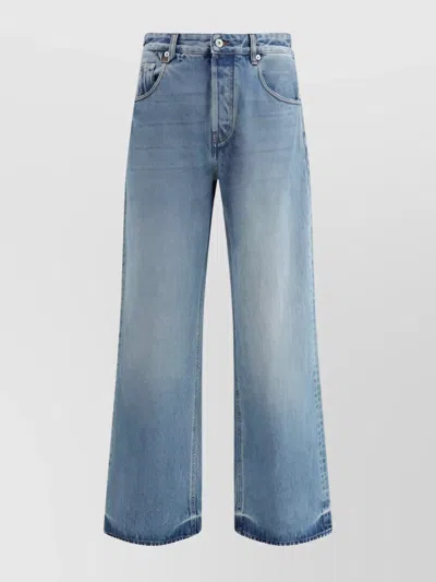 Jacquemus Wide Leg Cotton Jeans With Back Pockets