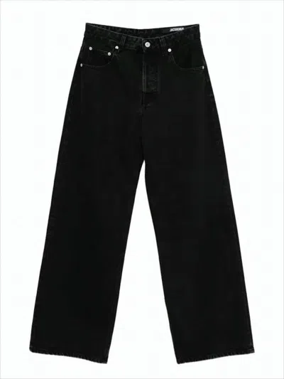 JACQUEMUS WIDE-LEG DENIM PANTS WITH CLASSIC FIVE-POCKET DESIGN