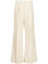 Jacquemus Wide-leg Flared Trousers In Neutrals