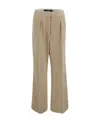 Jacquemus La Pant Textured Wide-leg High-rise Linen Trousers In Nude